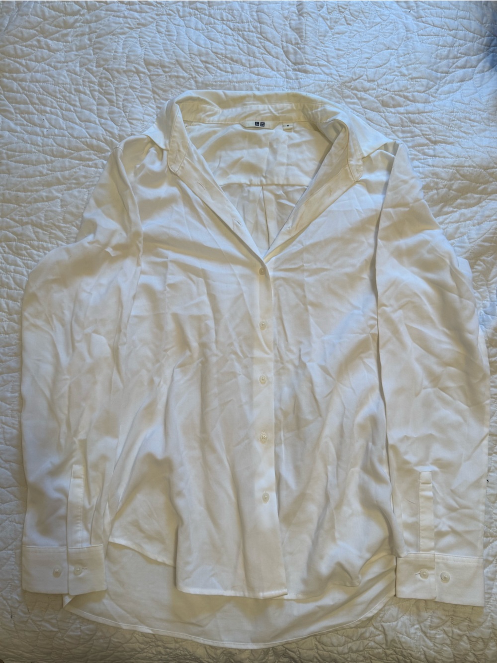 Uniqlo White Button-Down Shirt